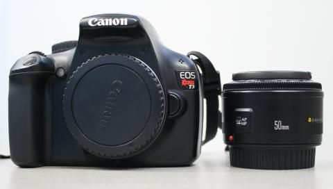 Canon EOS Rebel T3 (Uses SD card; Video Capable) - 50mm Lens